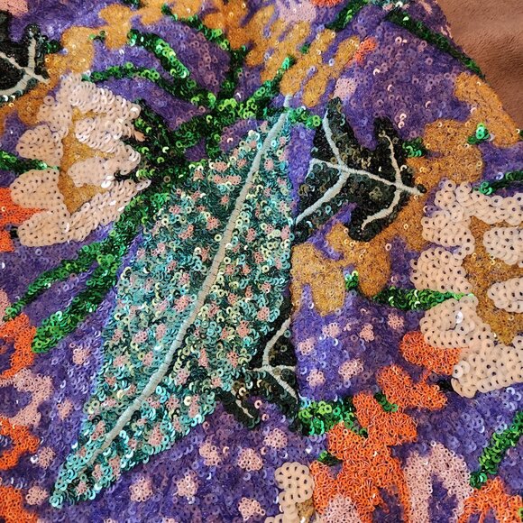 Nadine Merabi Embellished Floral Mini Dress – Stunning Sequins – Size 10 - Picture 7 of 8